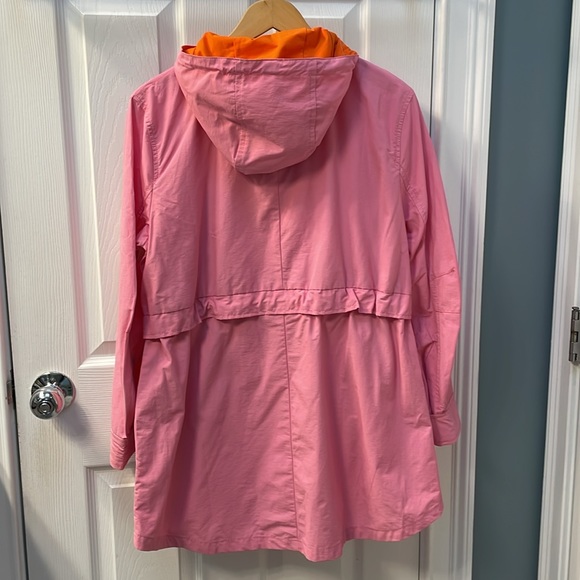 J.CREW Perfect Lightweight Rain Jacket in Pink Orange Small - Picture 2 of 16